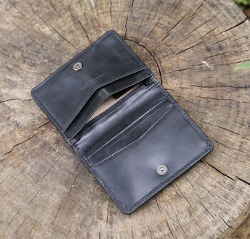 Woodland Collection Black Leather Card Holder – Slim Rfid Wallet, 4 of 6