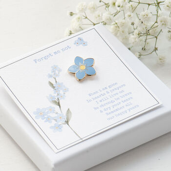 Forget Me Not Flower Enamel Pin, 2 of 11