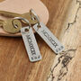 25th Silver Anniversary Numerals Pair Of Keyrings, thumbnail 7 of 8