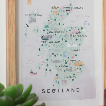 Scotland Illustrated Map, 3 of 6