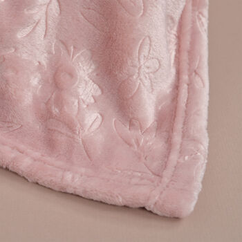 Personalised Dusty Pink Floral Blanket, 6 of 6