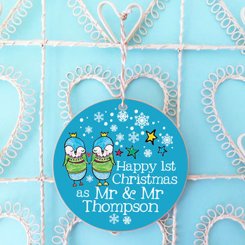 Mr And Mrs First Christmas Decoration, 2 of 3