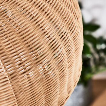 Natural Rattan Dome Pendant Light Shade, 4 of 5