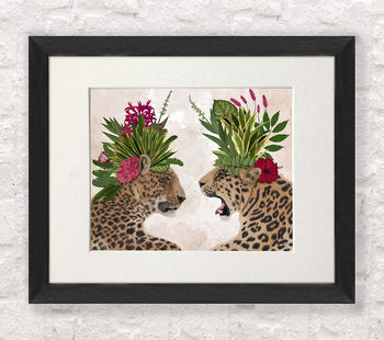 Hot House Leopard Pair, Art Print, Framed Or Unframed, 5 of 8