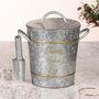 Personalised Galvanised Zinc Ice Bucket And Scoop, thumbnail 3 of 7