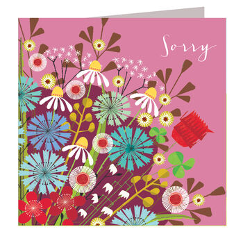 Floral Sorry Greetings Card, 2 of 5