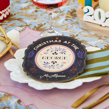 Personalised Christmas Pop Out Coaster Place Settings, 5 of 6