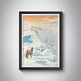 Gullfoss Waterfall Iceland Travel Poster Art Print, thumbnail 1 of 6