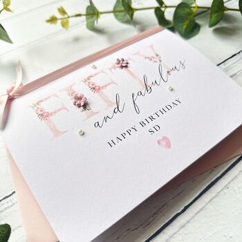 Fifty And Fabulous Handmade Birthday Card, 4 of 4