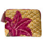 Large Quilted Velvet Make Up Bag Pink Lily, thumbnail 4 of 5
