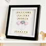 Welcome To The World Baby Girl Personalised Gift Frame, thumbnail 6 of 8