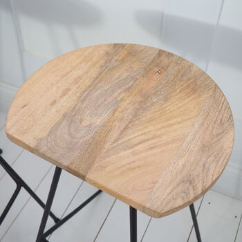 Industrial Wood Bar Stool, 6 of 6