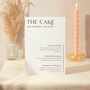 Wedding Cake Sign A5 Sturdy Foamex Sign Minimal Layout, thumbnail 1 of 5
