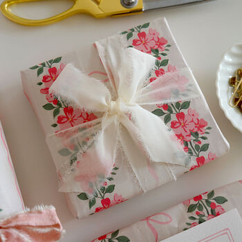 Bows And Ribbon – Floral Pink Gift Wrap | 500 X 700 Mm, 4 of 4