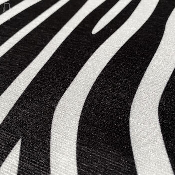 Zebra Pattern Black And White Cushion Cover, 6 of 7