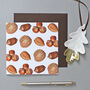 Christmas Card With Mixed Nuts Illustrations, thumbnail 1 of 2