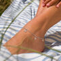 Sterling Silver Anklet With Gold Plated Daisy Charms, thumbnail 1 of 4