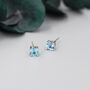 Sterling Silver Genuine Topaz Stud Earrings, thumbnail 6 of 12