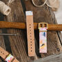 'Watercolour' Leather Smartwatch Strap; Handmade Band, thumbnail 7 of 9