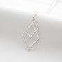 Sterling Silver Geometric Statement Necklace, thumbnail 5 of 10