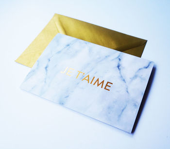 Valentine's Luxury Gold Foil White Marble Card, 5 of 6