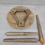 Wooden Gift For Mum,Tripod Table Featuring A Hamsa Hand, thumbnail 4 of 7