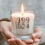 25th Silver Anniversary Dates Personalised Candle, thumbnail 1 of 4