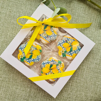 Mediterranean Lemon Biscuit Gift Box, Eight Pieces, 5 of 8