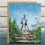 Tresco Gardens, Scilly Isles Collage Art Print Card, thumbnail 1 of 5