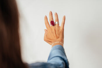 Large Silver Ruby Ring, 5 of 5