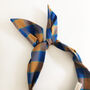 Blue Plaid Cotton Wire Headband, thumbnail 5 of 6