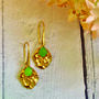 Gold Leaf Drop Earrings, thumbnail 1 of 7