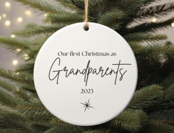Personalised Our First Christmas Family Bauble, 2 of 2