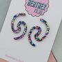 Squiggle Glitter Resin Earrings / Abstract Wavy Jewellery / Bold Colourful Jewellery / Dopamine Dressing Gift, thumbnail 9 of 12