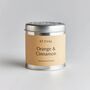 Orange And Cinnamon Scented Tin Candle, thumbnail 1 of 4