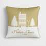 Personalised Christmas Cushion Gold House, thumbnail 1 of 6