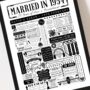 Personalised 70th Platinum Wedding Anniversary Poster, thumbnail 6 of 9