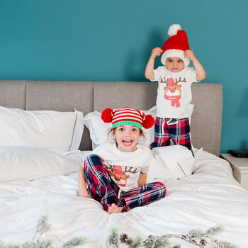 Personalised Reindeer Baby Kids Christmas Pyjamas / Pjs, 4 of 7