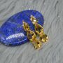 Pearl, Citrine Teardrop Gold Earrings, thumbnail 5 of 8
