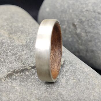 European Walnut And Silver Ring Brushed Finish, 5 of 7