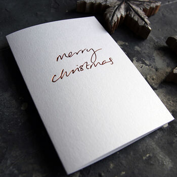Merry Christmas Hand Foiled Luxury Card, 3 of 3
