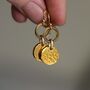 Gold Plated Hammered Disc Earrings, thumbnail 3 of 10