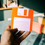 Retro Novelty Pvc Floppy Disk Coaster Orange, thumbnail 1 of 2