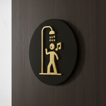 Shower Room Door Sign With Raised Design, 2 of 6