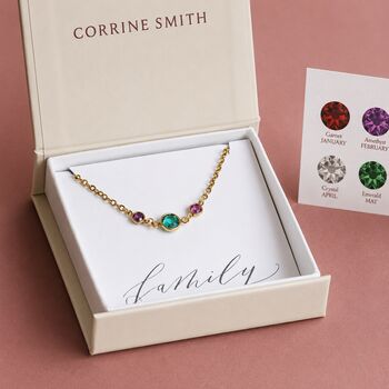 Mother And Two Children Birthstone Bracelet, 2 of 9