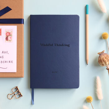 Wishful Thinking Personalised Luxury Notebook Journal, 4 of 7