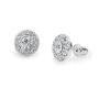Round Silver Studs Earrings Gift, thumbnail 3 of 3