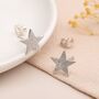 Sterling Silver Textured Star Stud Earrings, thumbnail 4 of 9