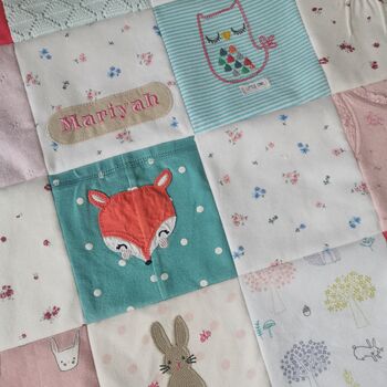 Baby Clothes Memory Blanket Made From Baby Clothes, 3 of 12