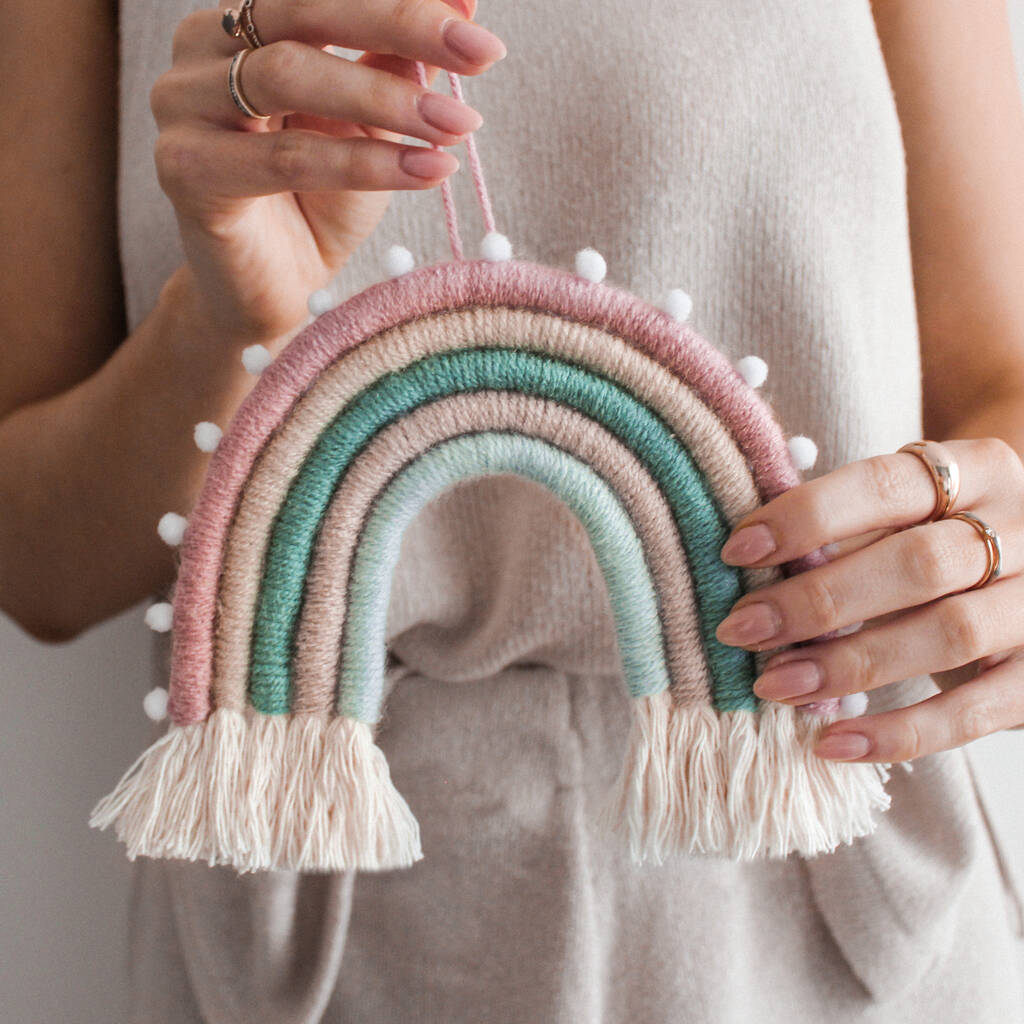 Make Your Own Macrame Rainbow Craft Kit, 1 of 12